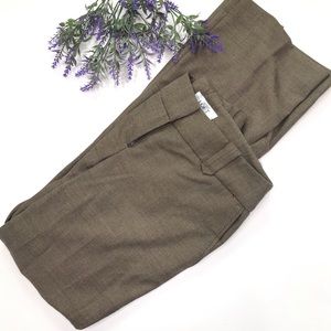LOFT Julie Petite Brown Plaid Trouser Career Pants